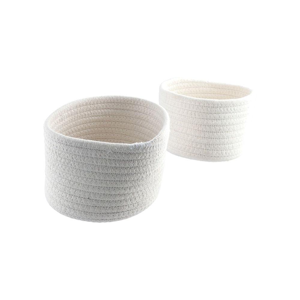 Nordic Style Cotton Rope Storage Basket Minimalism Woven Storage Basket  Remote Control