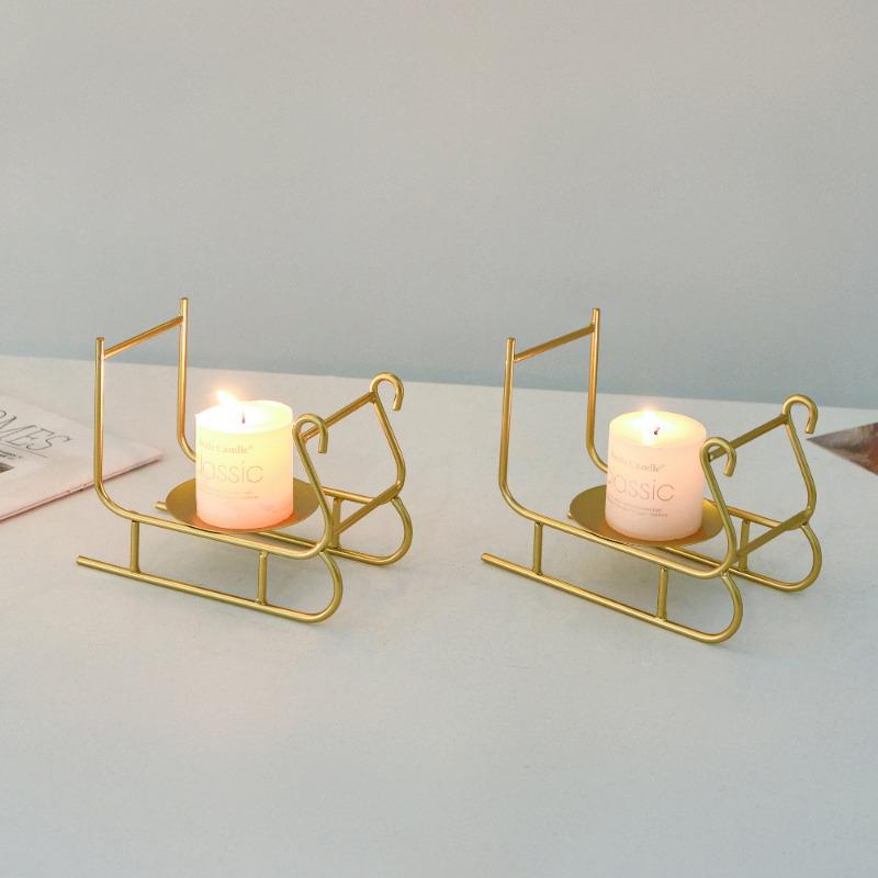 Weihnachts-Dekorations-Kerzenständer-Ornamente, Eisen-Kerzenteller und Romantische Atmosphäre-Requisiten für Restaurants