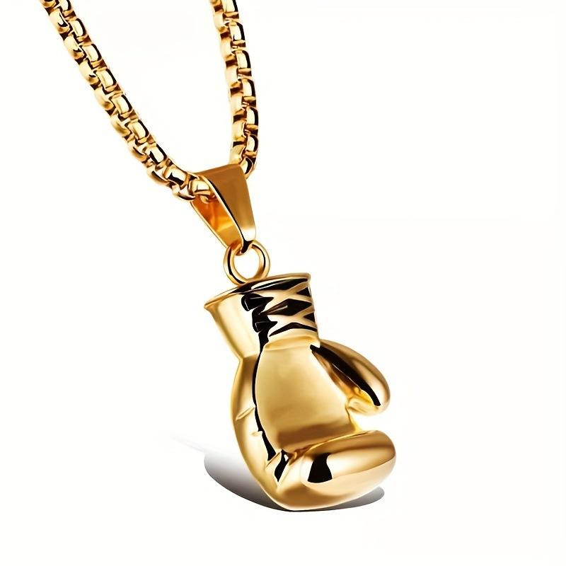 Fitness Boxing Gloves Sports Domineering Fashion Punk Necklace Pendant