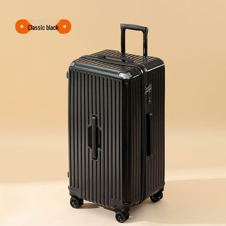 2025 Large 80-Inch Durable Trolley Case with 24-Inch Capacity, Unisex Design, Password Lock Suitcase