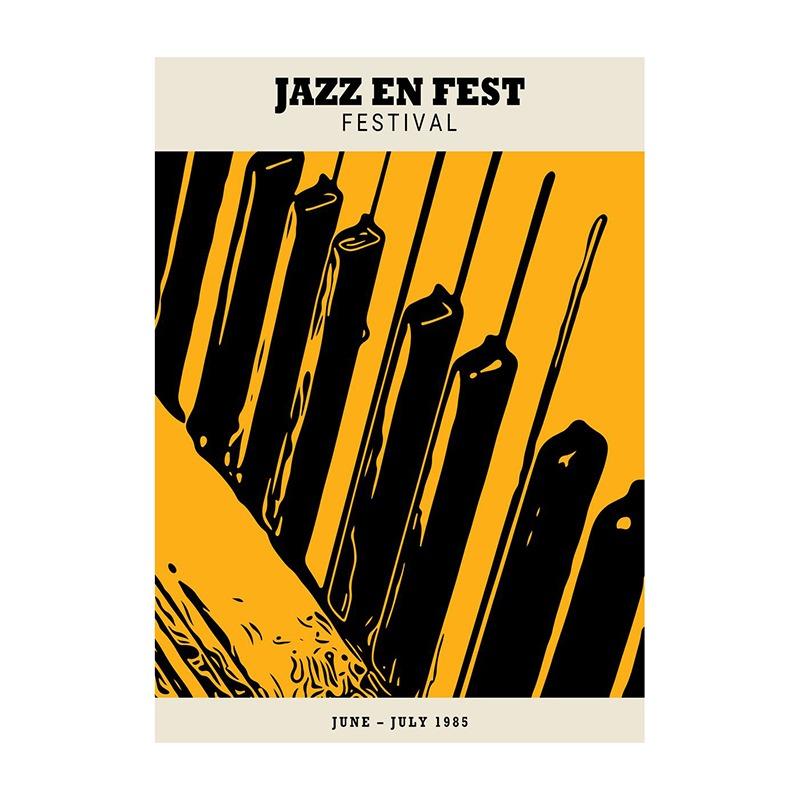 Vintage Jazz Canvas Paintings Carnival of Swing Posters and Prints Wall Art Picture for Living Room Cuadros Home Decoration