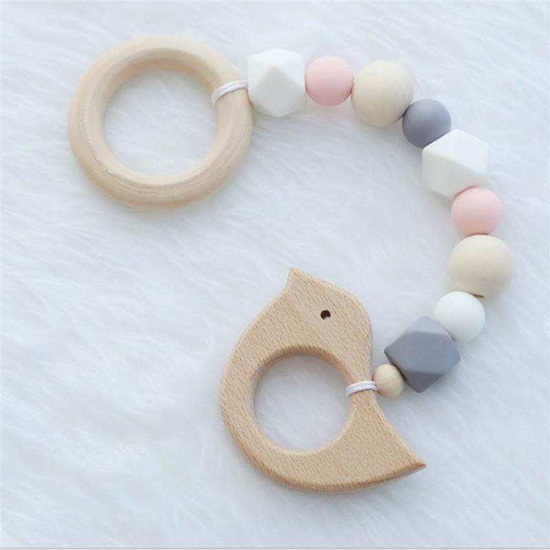 10Pcs Chic Cute Loose Silicone Chewing Beads For Baby Teething DIY Bbay Jewelry