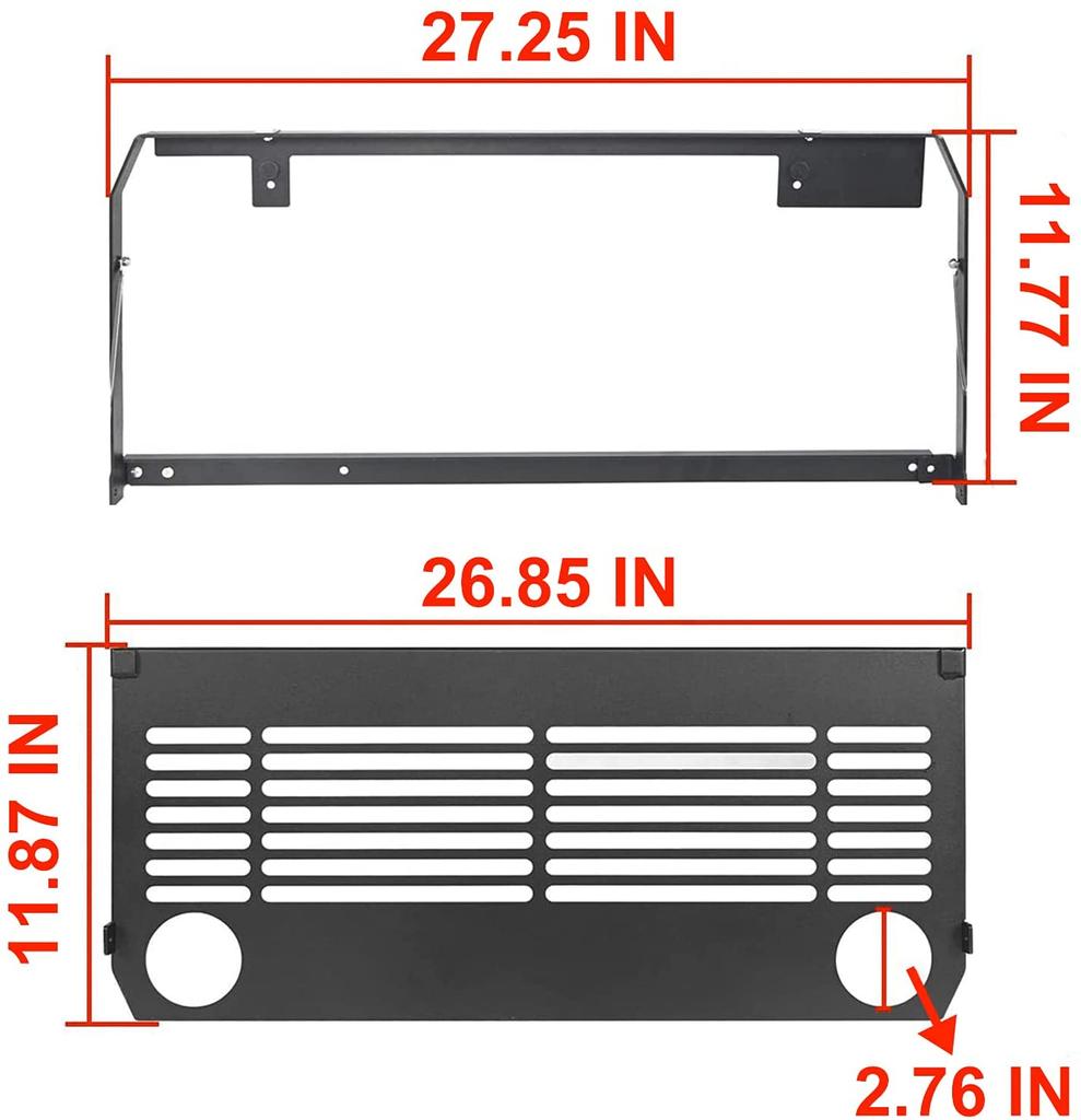 Heckklappentisch für Jeep Wrangler JL Gladiator JT (ab Baujahr 2018) – 2-/4-Türer, klappbar, mit Gepäckablage und Gepäckhalter