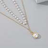 Women's Necklace Simple Style Double-deck Elegant Small Pearl Necklace