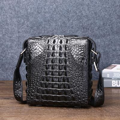 New Crocodile Bone Pattern Men's Single Shoulder Cross Bag, Fashionable and Casual Men's Bag, Trendy Bag, Outdoor Small Shoulder Bag