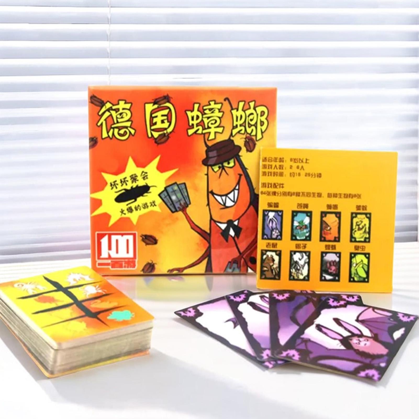 Cockroach Poker Card Game Classic Fast-Paced Tabletop Card Game for Family Gatherings & Game Nights One hundred You Xiaoqiang чёрный/красный