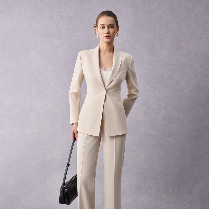 LadyS Elite Women's Solid Slim-Fit Suit Set