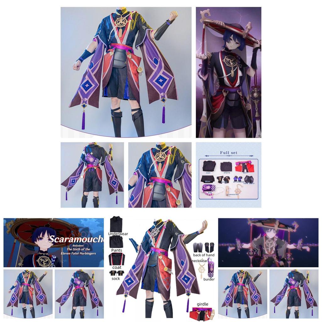 Stunning Scaramouche Cosplay Costume For Women High Collar 3d Printing Fine Stitching
