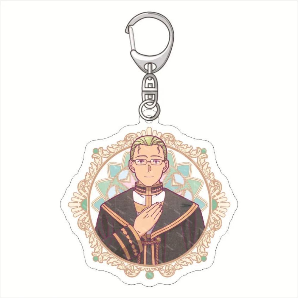Acrylic Keychain For Anime Frieren Cartoon Figure Himmel Key Chain Ring Pendant Jewelry Fans Gift Cosplay Bag Accessories Gift