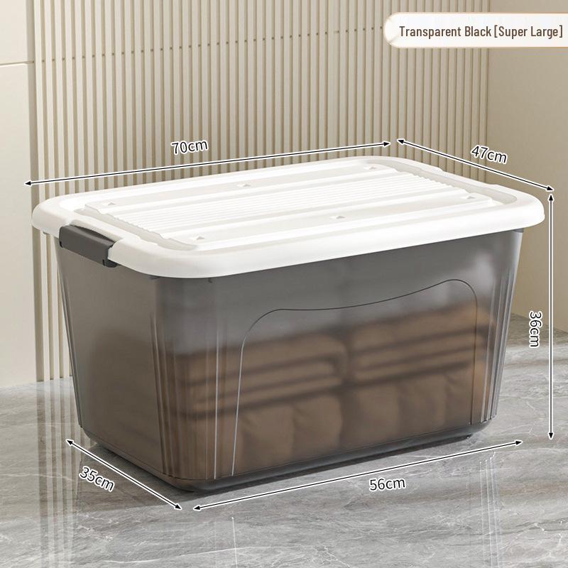 Extra Large Transparent High-Grade Plastic Storage Box for Home