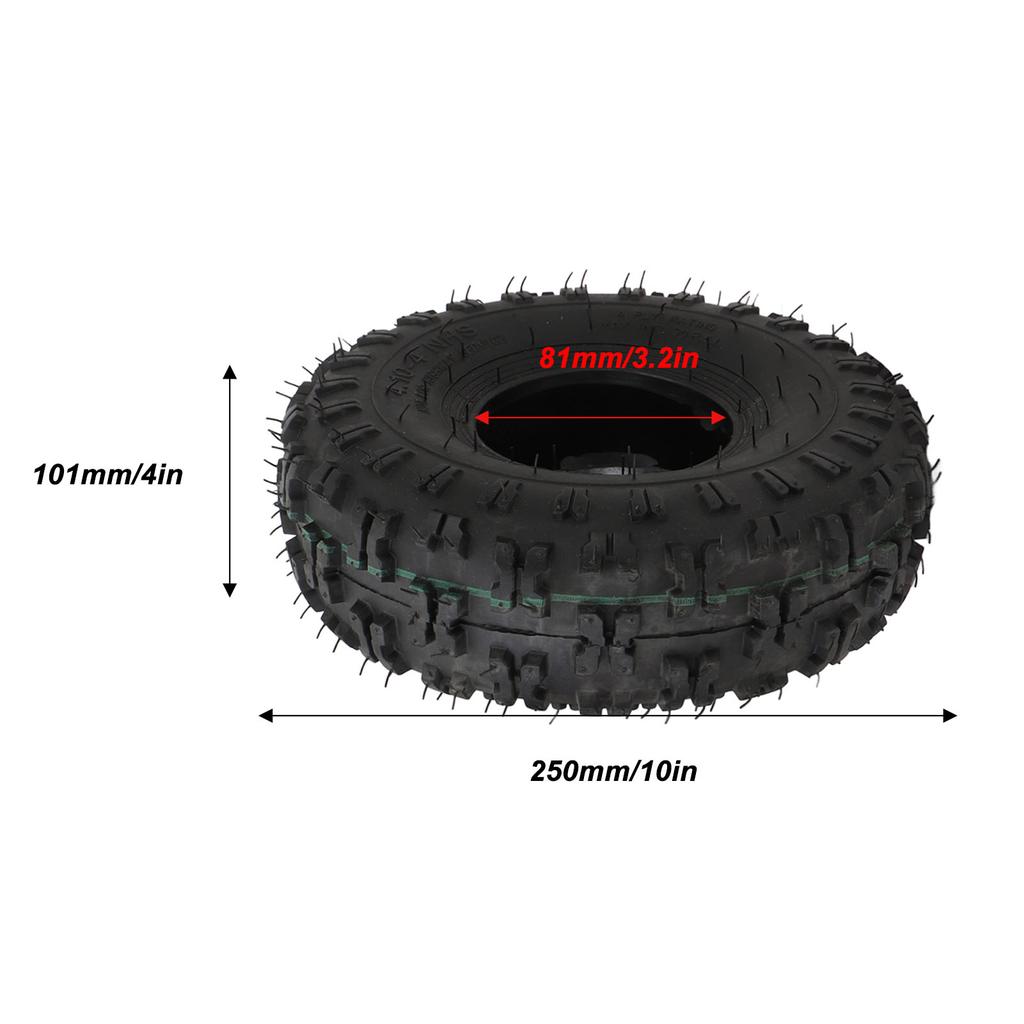 4.10‑4 Tire and Inner Tube Set Rubber Inflatable for Wheelbarrows Snow Blowers Pressure Washers