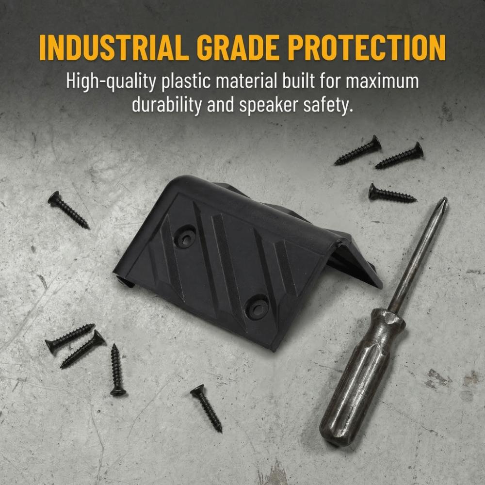 8PCS Thickening Plastic Right Angle Wrap Black Stackable Guard  DJ Audio Equipment