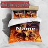 3pcs Duvet Cover Set (1*Duvet Cover + 2*Pillowcase, Without Core), Custom Name How to Train Your Dragon Pattern Bedding Set, Home Bedroom Decor Gift