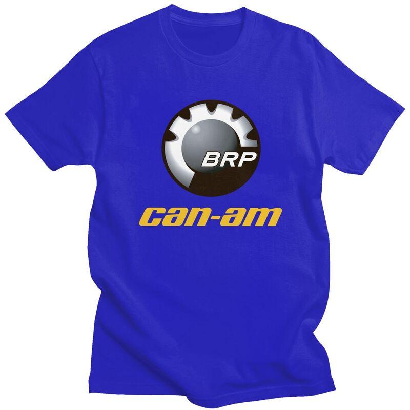 Custom BRP ATV Can Am Logo T Shirt for Men Pure Cotton Tshirt Fashion Tee Short Sleeves Tshirts Loose Fit Clothing