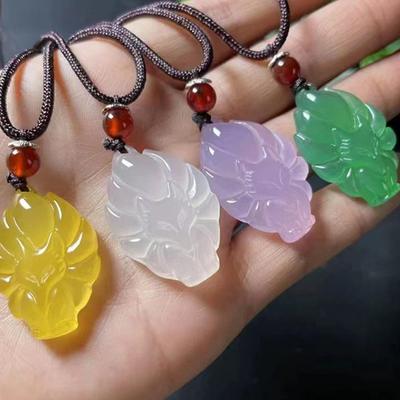 Fox Necklace Fox Pendant Mid-Length Good Luck Necklace  Jewelry Gift Women'S Necklace