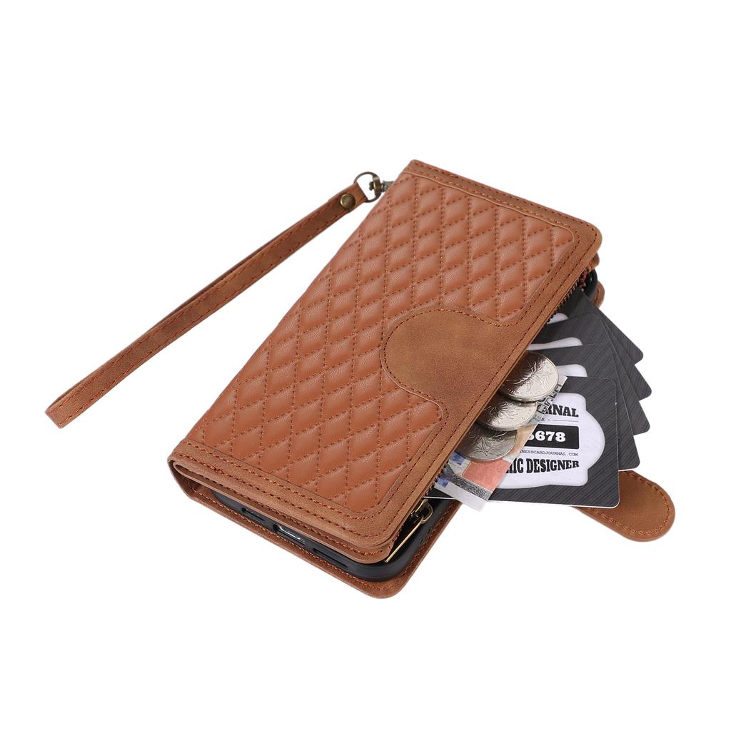 Crossbody Phone Case for Google Pixel 10 Pro XL Pixel9 9A 8 8A 7 7A 6 6A Lanyard Zipper Plain Leather Card Holder Wallet Cover