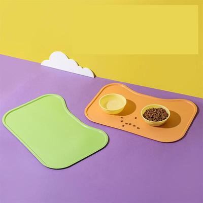 Feeding Watering Supplies Placemat 1PC Cat  Silicone  Eating Spill-proof Waterproof Easy-to-clean Hay Pet Accessories