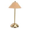 Table Lamp 3 Colors Cordless Handwoven Paper Rope Lampshade Bedside Table Lamp for Bedroom