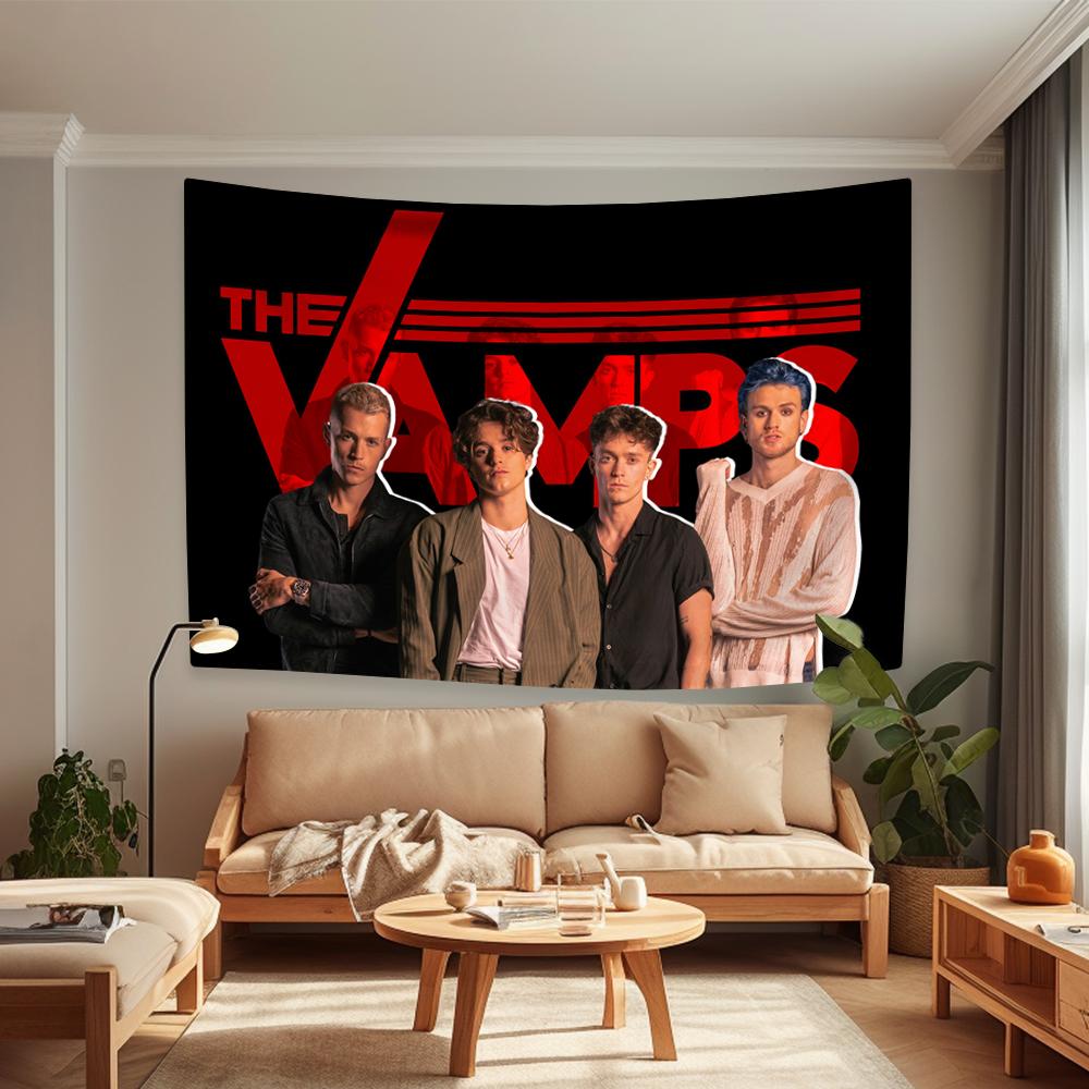 British Rock Band Tapestry Vamp Wall Hanging Background Cloth Bedroom Or Home Decor Concert Decoration Holiday Gift