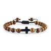 Prayer Men Women Bracelet Hematite Cross Rosary Natural Stone Beads Jesus Onyx Meditation Bracelets Bangles Jewelry Gift Pulsera