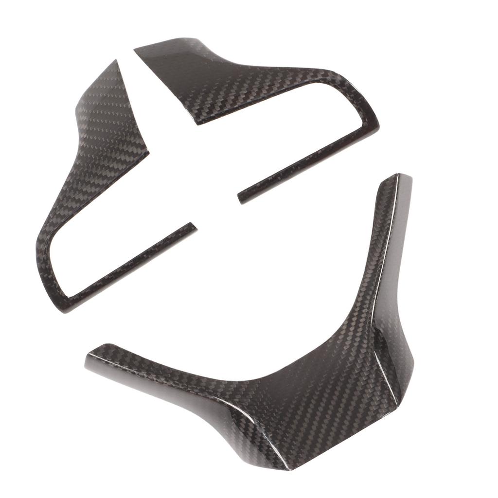 3pcs Dry Carbon Fiber Steering Wheel Panel Frame Trim Car Accessories Replacement for ES LX RX 2012‑2018