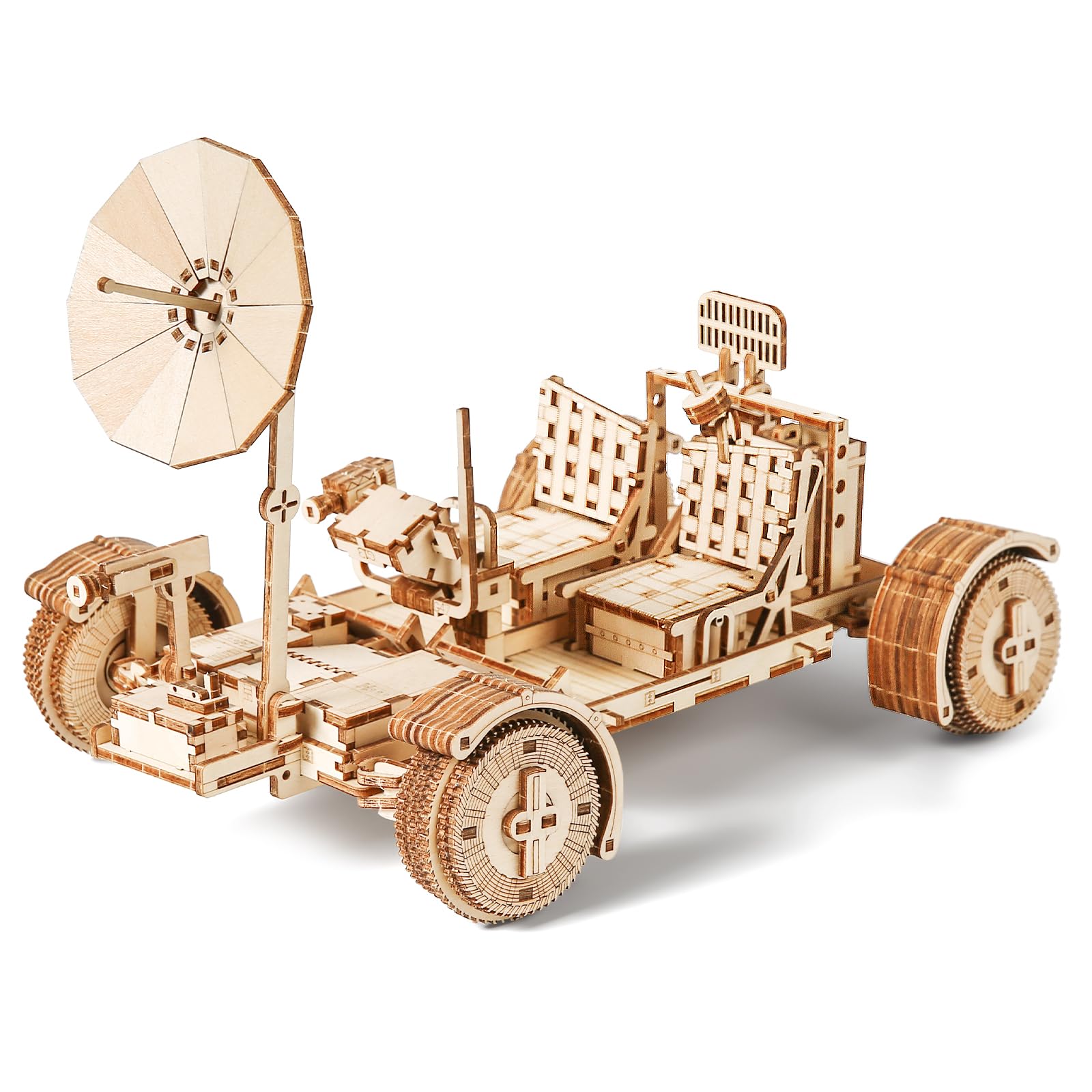 

Hallisun 3D Wooden Puzzle for Lunar Rover Wooden Model Assembly Mechanical Car DIY Craft 388 Pieces Adults Set, Set, Gift,