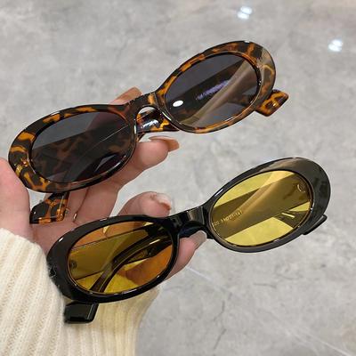 New Small Oval Frame Colorful Sunglasses Trendy Fashion Popular Female Eyewear Brand Designer UV400 Shades Eyeglasses for Women