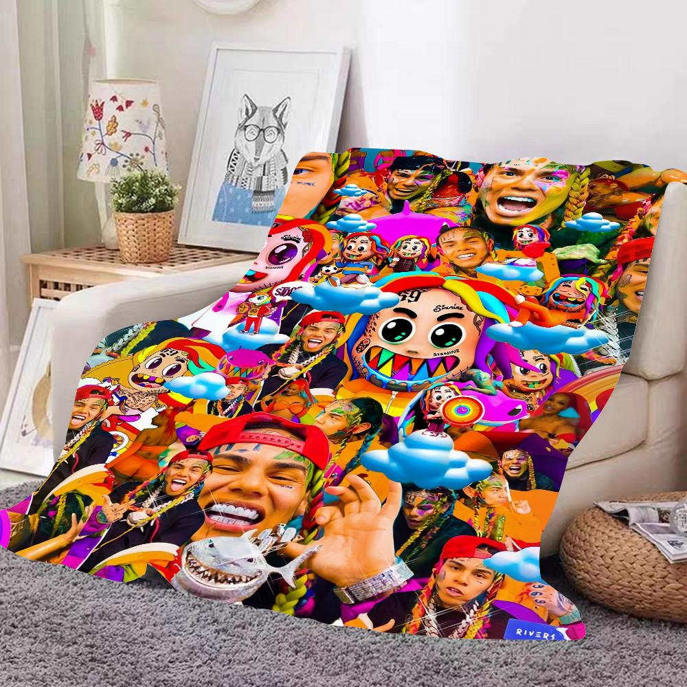 Rapper 6-6ix9ine Blanket Design Lightweight  For Dorms, Naps, Living Room, Office,Sofa,All-Season