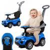Ride-on Pusher Walker For Child With Handle And Grip Sport Car Blue