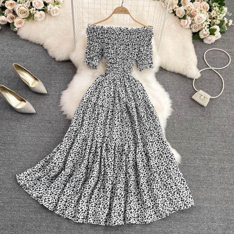 

Fashion Big Swing Chiffon Summer Seaside Holiday Beach Dress White All yards