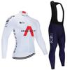 Long Sleeve Cycling Suit Strap Set Men's Autumn and Winter Fleece Cycling Shirt Bicycle Mountain Bike Shirt Pants