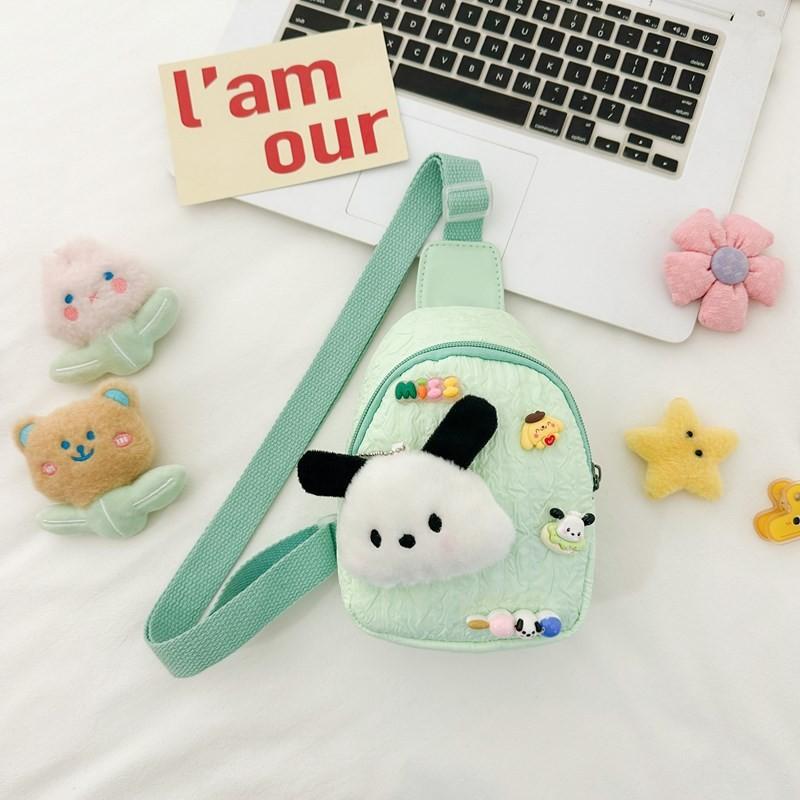 Melody Kids Crossbody Bag With Cartoon Design And Polyester Material For Daily Use