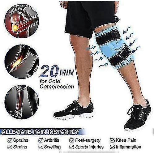 Ice Pack For Knee Pain Relief, Reusable Gel Ice Wrap For Leg Injuries, Swelling, Knee Replacement Surgery, Cold Compress Therapy Tw