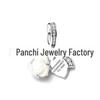 Panjia Dora 925 Silver-Plated Copper Love Rose Bead Pendant - Valentine's Day 2024