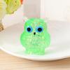 Glitter Owl Sugar Stress Ball Slow Rebound Stress Relief Clear Bird Squeeze Toy Anxiety Relieving Animal Shape Hand Relaxation Tool