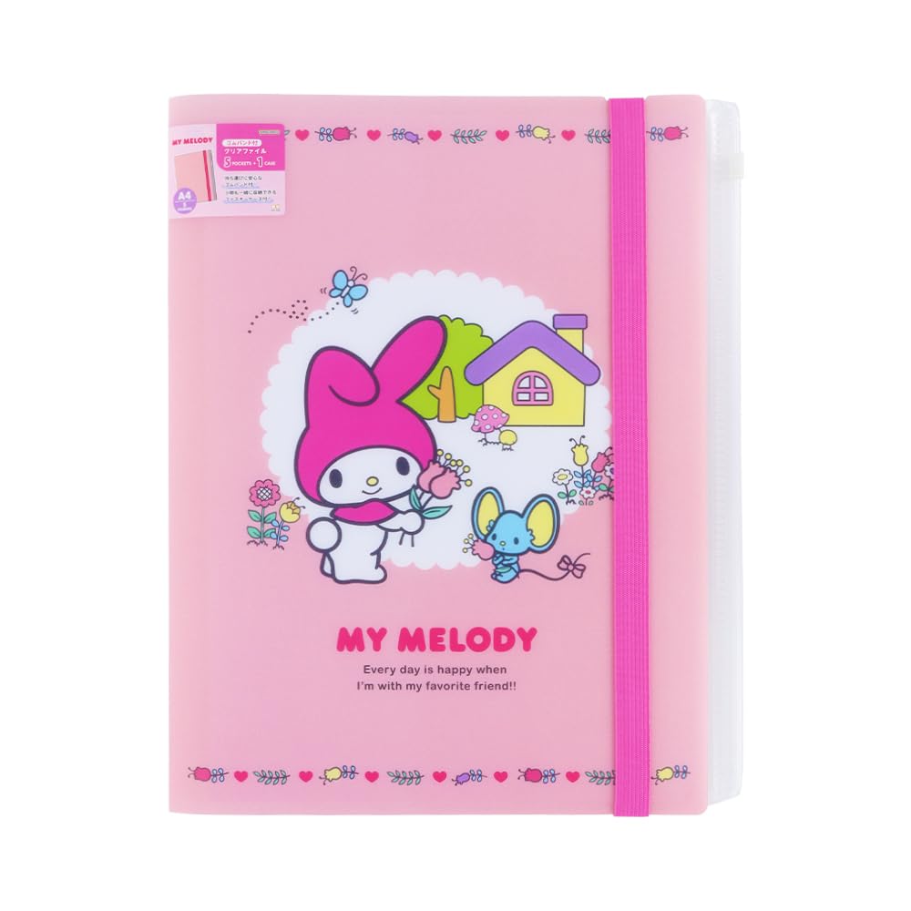 Stationery Sanrio Character Clear File with My S2172569 Sun-Star Band, Melody, Pink,