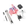 Solar US Flag Lights Red White Blue 8 Modes Independence Day Decor