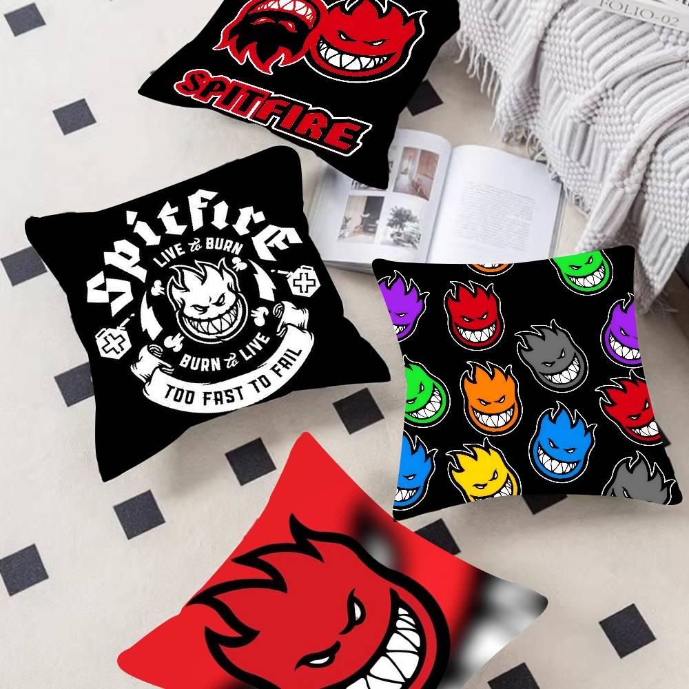 Logo Skateboard S-Spitfire Cushion Cover Pillow Cover Decor Pillowcase Printed Cushion Case For Couch
