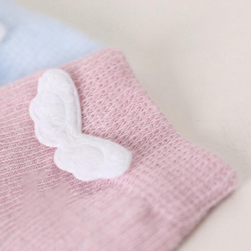 Süßigkeiten Cartoon Neugeborenen Babysocken Engelsflügel Baby Mädchen Junge Kleinkind Säugling Bootssocken Baumwolle Mädchen Niedlich Einfarbig Babys Kurze Socken