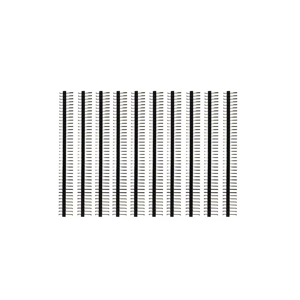 40 Pin 1x40 Single Row Male and Female 2.54 Breakable Pin Header PCB JST Connector Strip for Arduino Black