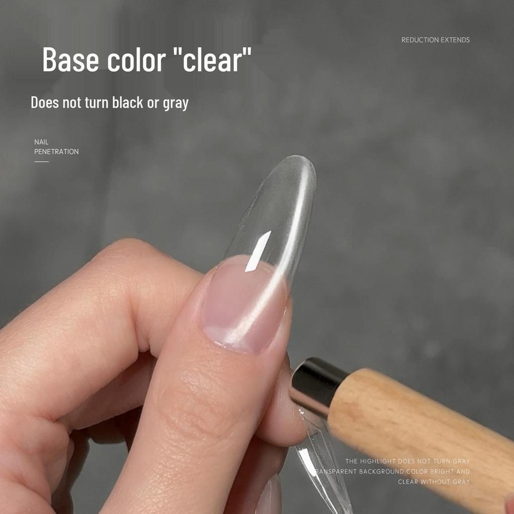GaoYa Cat Eye Nail Polish Gel - 2025 New Flash White Elf Glass Beads