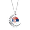 European Cup Top 24 National Flag Moon Women's Versatile Fashion Accessories Pendant Necklace