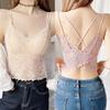 Soutien-gorge Camisole Push-Up Dentelle Papillon - Haut Bandeau Sans Dos Élégant pour Femmes