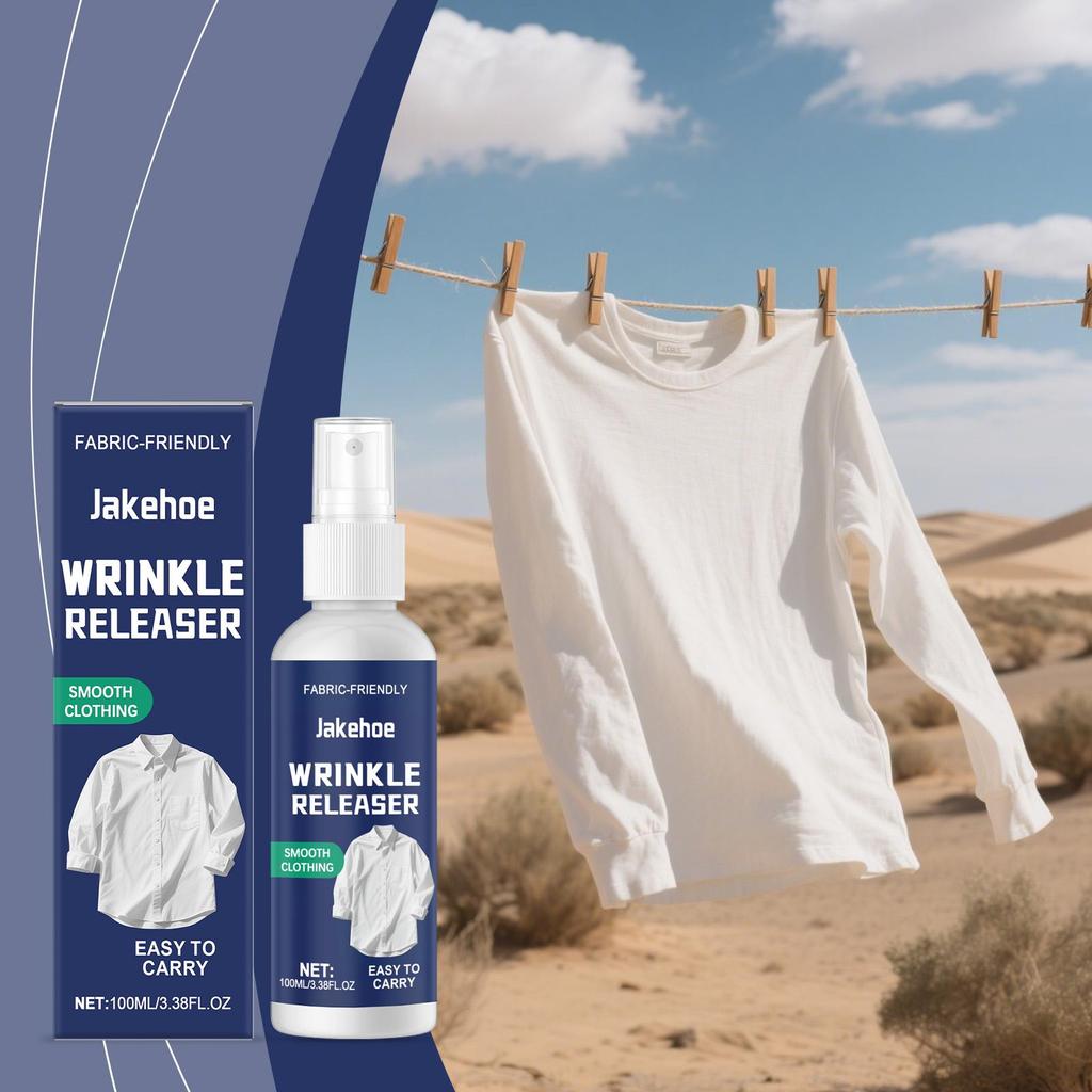 JAKEHOE Spray Rilascia Rughe Leviga Rapidamente le Rughe Ammorbidisce i Vestiti Riduce il Tempo di Stiratura Risparmiandoti Tempo Spray per la Cura dei Tessuti