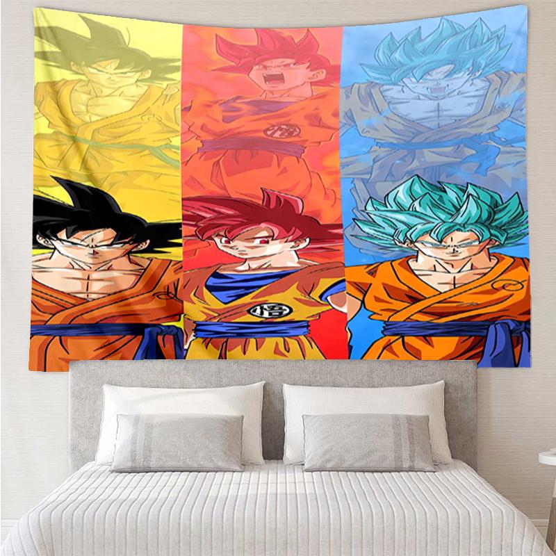 Dragon-Ball Druck Wandteppich, Hintergrund, Einfache Montage, Ideal für Schlafzimmer, Büro & Wohnzimmer, mit Ästhetischer Wanddekoration.