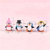 4Pcs Cute Cartoon Penguin Miniatures, Winter Penguin Toys for Micro Landscape & DIY Crafts