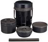 Zojirushi Insulated Stainless Steel Lunch Navy Holds approximately 3 cups of rice (ZOJIRUSHI) Box, Black, (SL-GG18-BD)