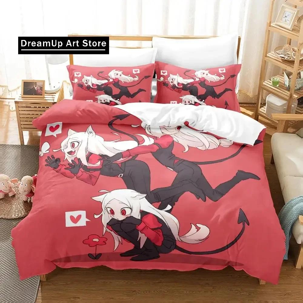 Helltaker Bedding Set Single Twin Full Queen King Size Bed Set Aldult Kid Bedroom Duvetcover Sets Anime parure de lit Bed
