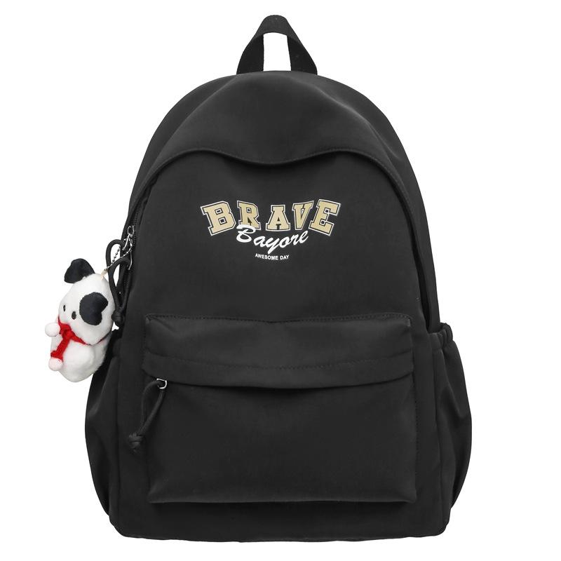 Студенческий школьный женский рюкзак Рюкзак большой емкости чёрный