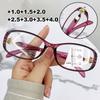 New Luxury Multifocal Reading Glasses Men Retro Blue Light Blocking Presbyopia Women Elegant Fox Shape Look Near Far Eyewear